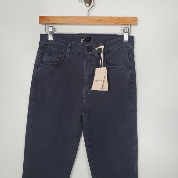 Mother The Weekender Flare Denim Jeans Faded Black Wash Stretch Denim 26 New - Picture 4 of 12